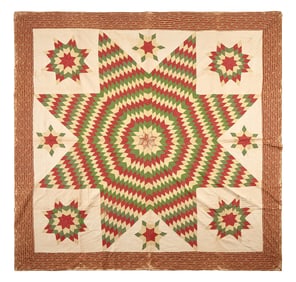A Pieced Star of Bethlehem Quilt