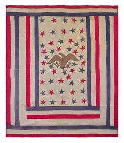 A Pieced and Appliqued Patriotic Quilt