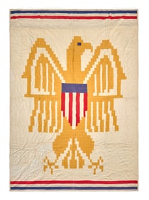 A Patriotic Pieced Cotton Quilt