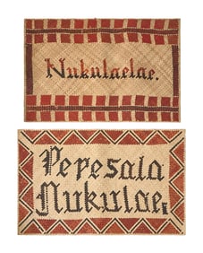 Two Woven Pandanus Mats