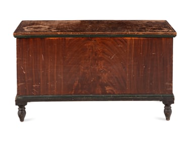 An Ohio Mennonite Green And Grain-Painted Poplar Blanket Chest