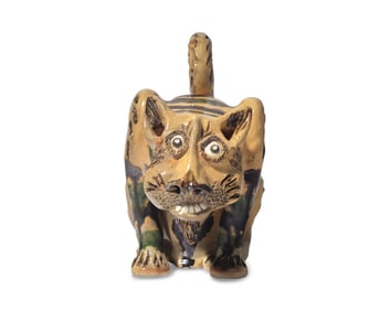 Billy Ray Hussey (B. 1955), A Glazed Pottery Figure Of A Tiger