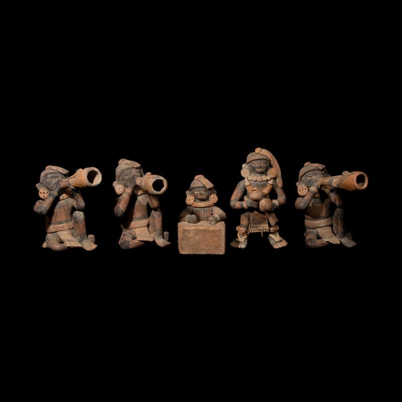 A Maya or Teotihuacan Terracotta Musical Quintet (1 of 3)