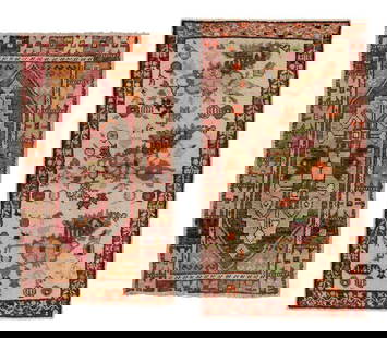 Two Anatolian Rugs: Two Anatolian Rugs 20th Century Floral 4 ft 8 x 2 ft 7 inches; Geometric 4 feet 6 inches x 2 feet 8 inches. Property from a Private Collection This lot is located in Cincinnati.