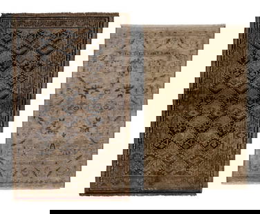 A Balouch Rug and a Bamyan Rug: A Balouch Rug and a Bamyan Rug Baluch 5 feet 2 inches x 3 feet 4 inches; Bamyan 4 feet 6 inches x 2 feet 10 inches. Property from a Private Collection This lot is located in Ci