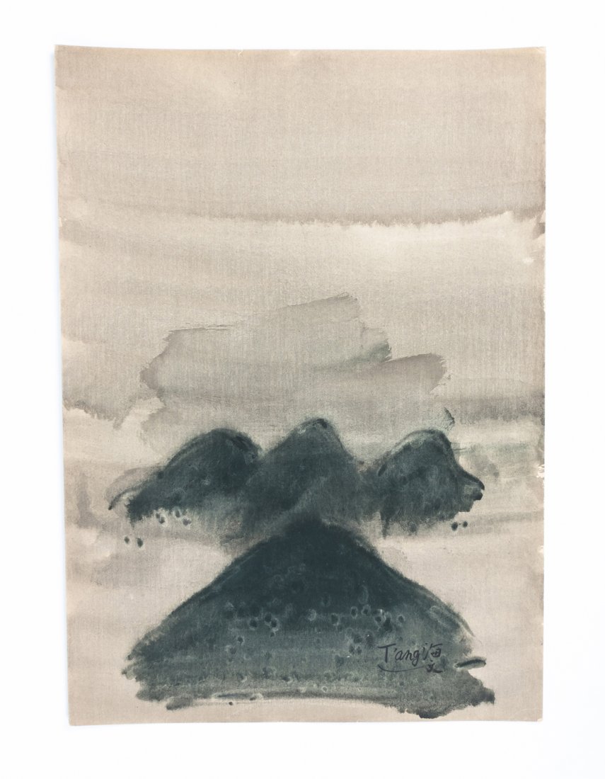 T'ang Haywen, (Chinese, 1927-1991), Untitled: T'ang Haywen (Chinese, 1927-1991) Untitled ink on paper signed T'ang H with artist's mark (lower right) 27 1/2 x 19 1/2 inches. Property from The Anne & Jacques Baruch Collection, Chi