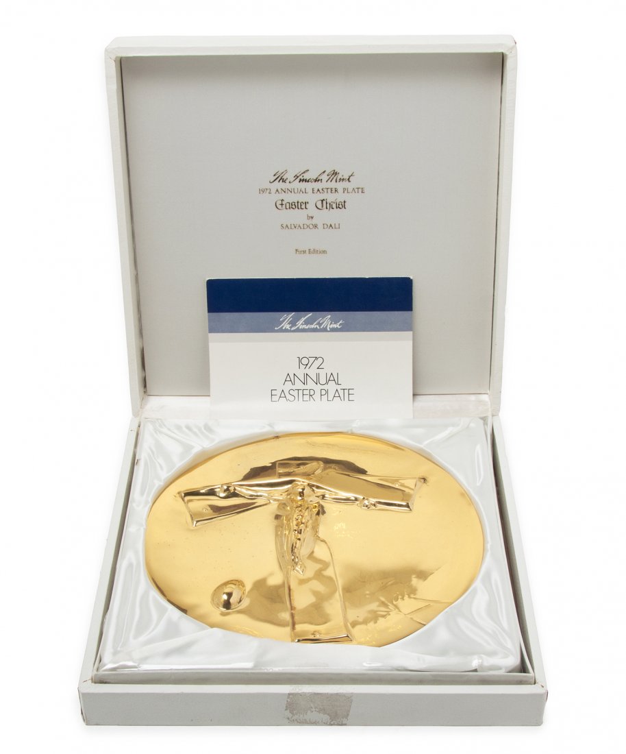 Salvador Dali, (Spanish, 1904-1989), Easter Christ, 197: Salvador Dali (Spanish, 1904-1989) Easter Christ, 1972 bronze Diameter 9 inches. Property from the Estate of Tom G. and Mary Jane McClain, Phoenix, Arizona