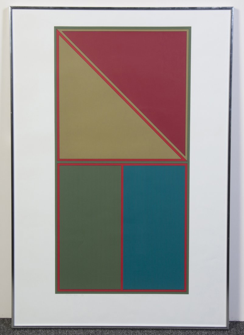 Gordon House, (British, 1932-2004), Triangle B, 1971: Gordon House (British, 1932-2004) Triangle B, 1971 serigraph edition 40/75, signed Gordon House and dated (lower right), titled (lower left) 34 x 17 1/4 inches.