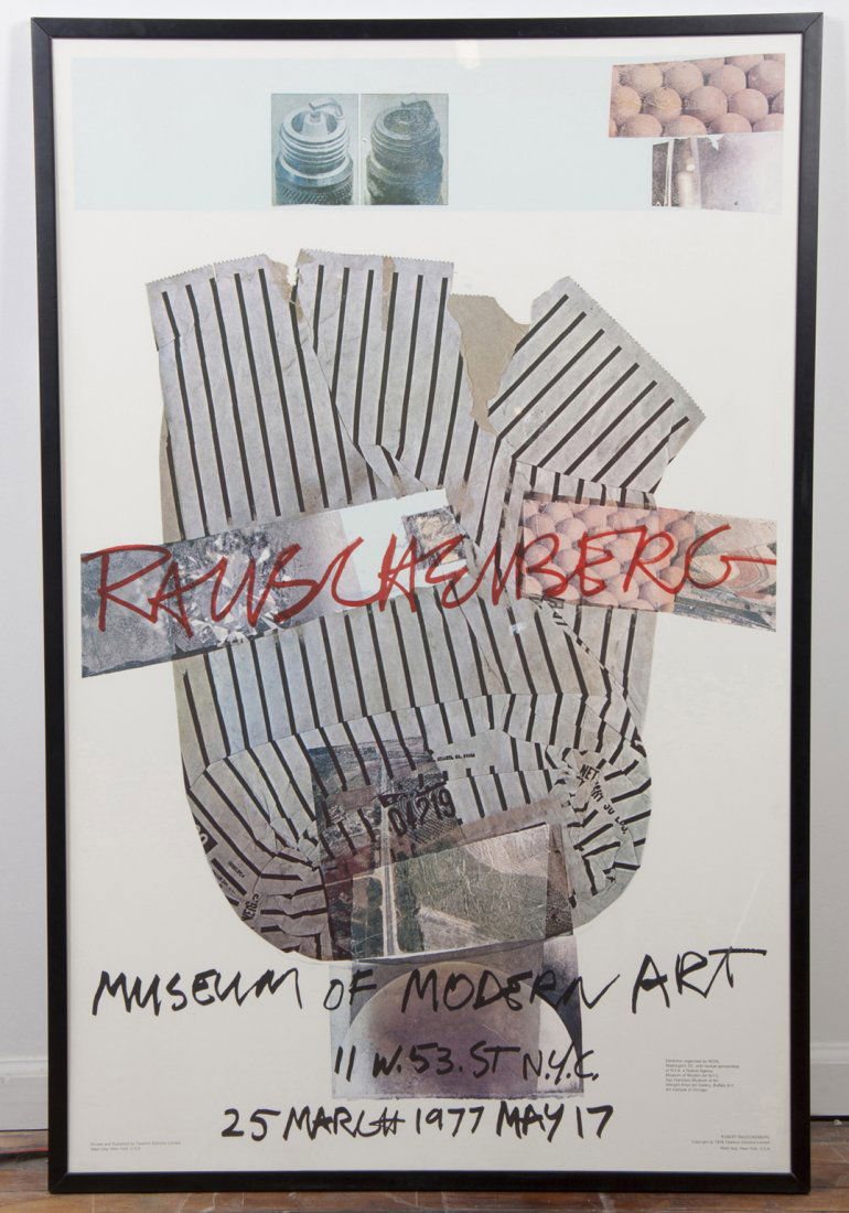 Robert Rauschenberg, (American, 1925-2008), Museum of M: Robert Rauschenberg (American, 1925-2008) Museum of Modern Art poster 1977 33 x 28 inches.