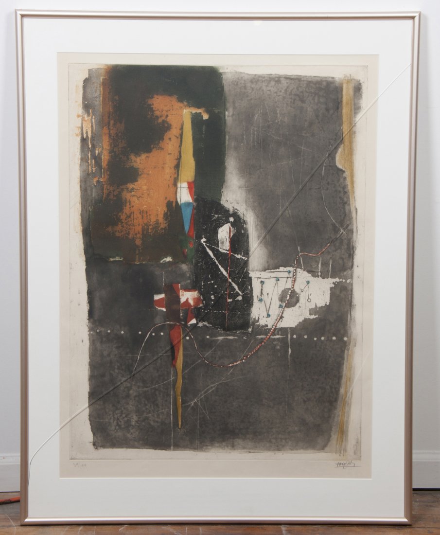 Johnny Friedlaender, (German, 1912-1992), Untitled: Johnny Friedlaender (German, 1912-1992) Untitled print edition 39/99, signed Friedlaender lower right 29 1/2 x 22 1/2 inches.
