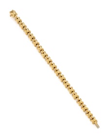 TIFFANY & CO., YELLOW GOLD 'SIGNATURE X' BRACELET