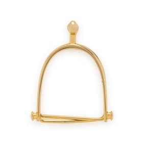 HERMÈS, YELLOW GOLD HORSE BIT MONEY CLIP
