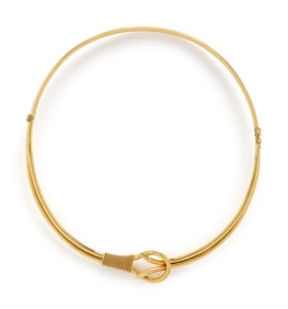 YELLOW GOLD CHOKER NECKLACE