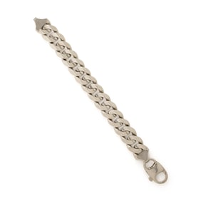 WHITE GOLD CURB LINK BRACELET