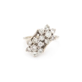 HAMMERMAN BROTHERS, WHITE GOLD AND DIAMOND RING