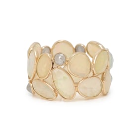 OPAL AND DIAMOND RING