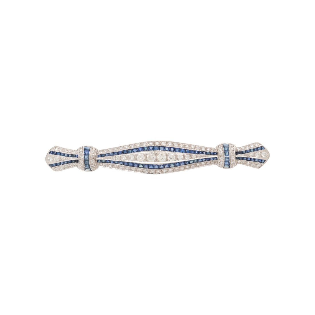 DIAMOND AND SAPPHIRE BAR PIN (1 of 2)