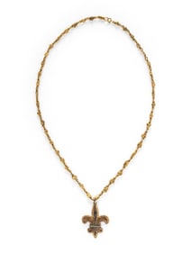 YELLOW GOLD AND HARDSTONE NECKLACE