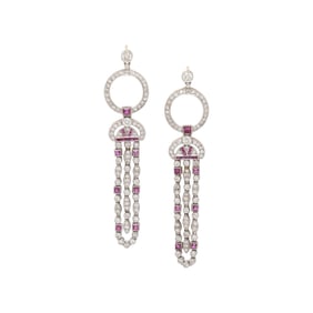 RUBY AND DIAMOND EARRINGS