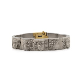 KIESELSTEIN-CORD, STEEL AND YELLOW GOLD 'WOMEN OF THE WORLD' BRACELET