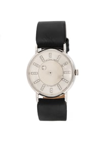 LECOULTRE, WHITE GOLD AND DIAMOND MYSTERY WATCH