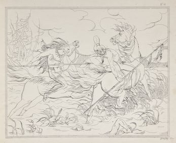 [Americana] Darley, Felix O.C. Scenes in Indian Life. A series of original designs etched on stone,