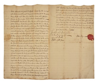 [Americana] Jay, John. Autograph Document, signed