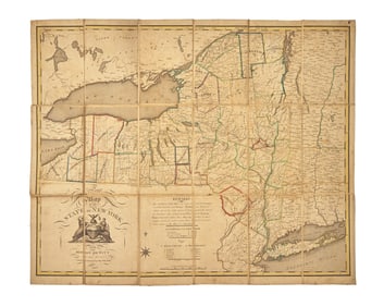 [Americana] [New York] De Witt, Simeon. A Map of the State of New York