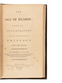 [Americana] Paine, Thomas. The Age of Reason; Being an Investigation of True and of Fabulous