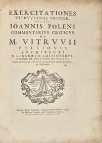 [Architecture] Poleni, Giovanni. Exercitationes Vitruvianae primae, hoc est: Ioannis Poleni