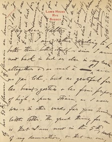 [Black Sun Press] [James, Henry, and Walter Berry] Letters of Henry James to Walter Berry