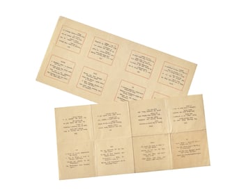 [Black Sun Press] Group of 2 Proof Sheets for the Rubaiyat of Omar Khayyam
