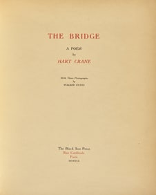 [Black Sun Press] Crane, Hart. The Bridge