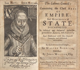 [British Isles] Raleigh, Walter, Sir. The Cabinet-Council: Containing the Cheif Arts of Empire, And