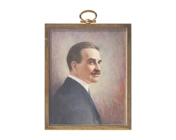 [Children's & Illustrated] [Baum, L. Frank] Quivey, Claude E. Original Portrait Miniature of L.