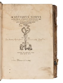 [Early Printing] Augustine, Saint, Bishop of Hippo. Septimus Tomus Operum d' Aurelli Augustini Hip