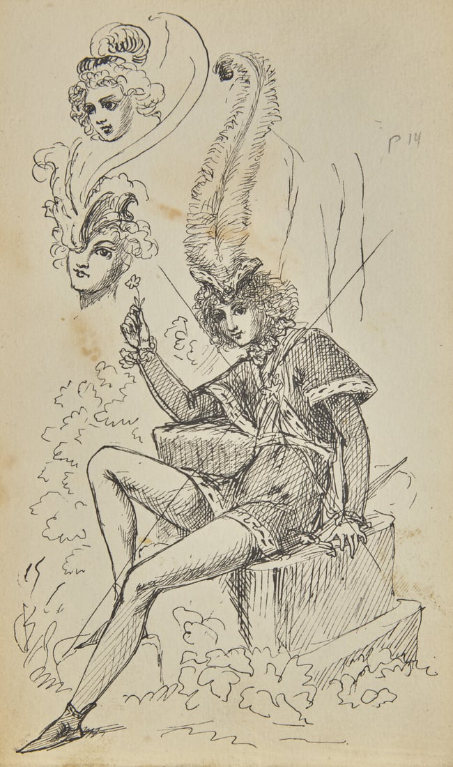 [Literature] [Stoker, Bram]. FitzGerald, William. Original Sketchbook (1 of 7)