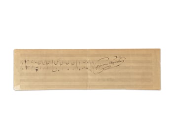 [Music] Meyerbeer, Giacomo Autograph Music Quotation, signed