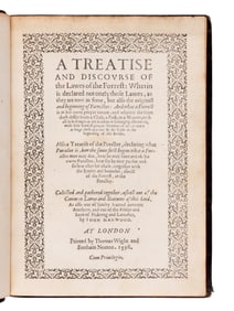 [Natural History] Manwood, John. A Treatise and Discourse of the Lawes of the Forrest