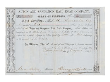 [Presidential] Lincoln, Abraham. Partially-printed Document
