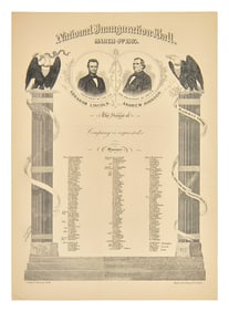 [Presidential] [Lincoln, Abraham] National Inauguration Ball Invitation, March 4, 1865