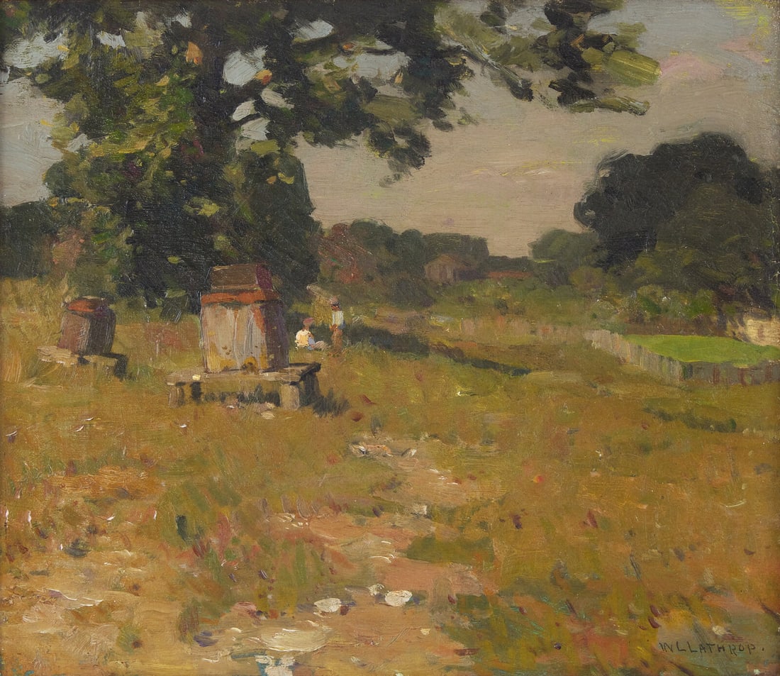 William Langson Lathrop (American, 1859-1938) Beehives, c. 1930s