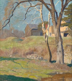Daniel Garber (American, 1880-1958) Sycamore and Elm, 1932