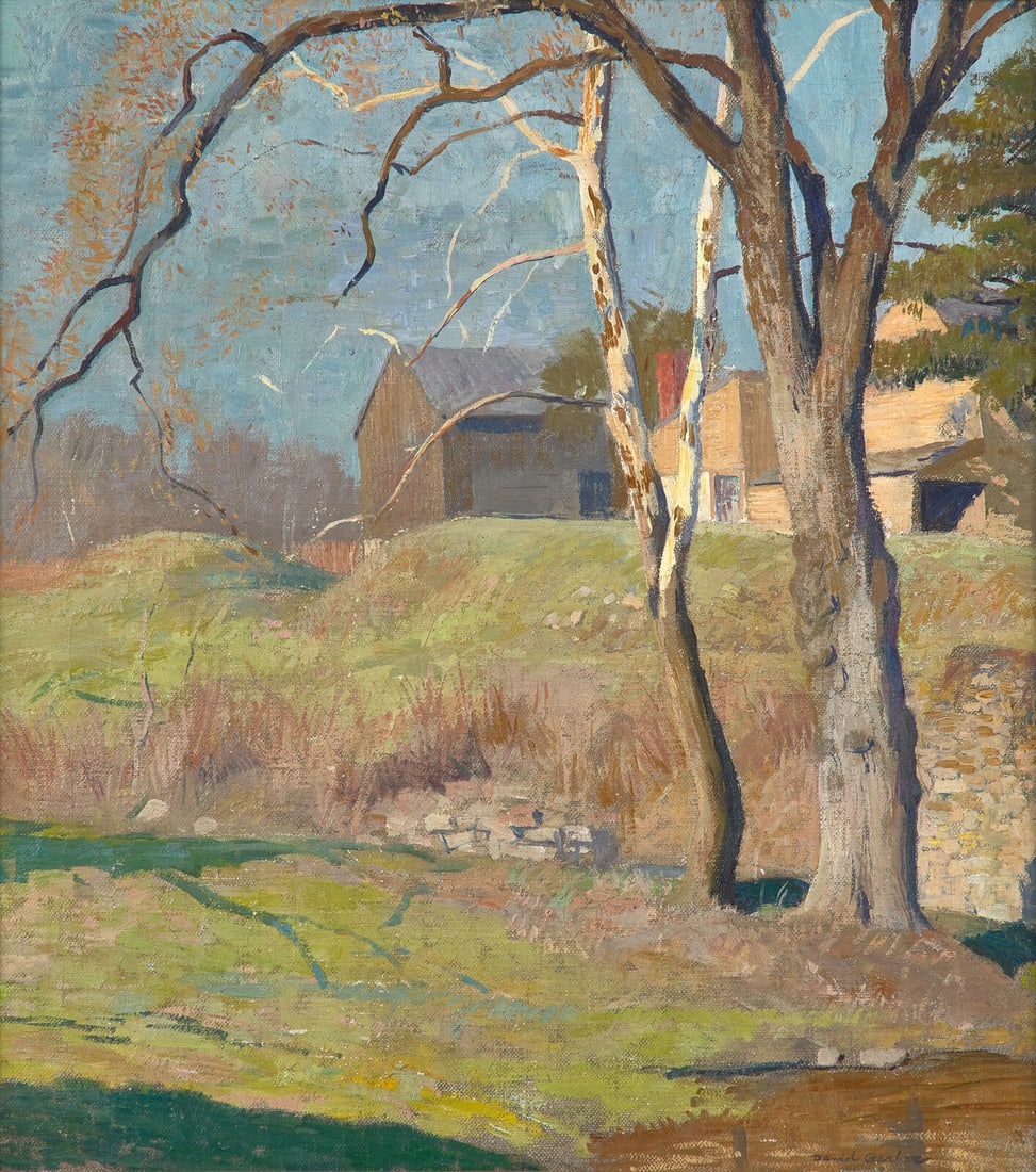Daniel Garber (American, 1880-1958) Sycamore and Elm, 1932 (1 of 3)
