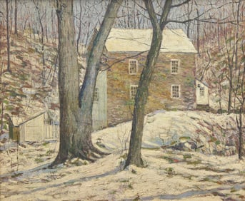 Clarence Raymond Johnson (American, 1894-1981) House in Winter