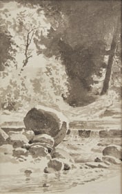 William Langson Lathrop (American, 1859-1938) Stream Bed with Rocks