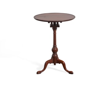 A Queen Anne Cherry Tilt-Top Candlestand