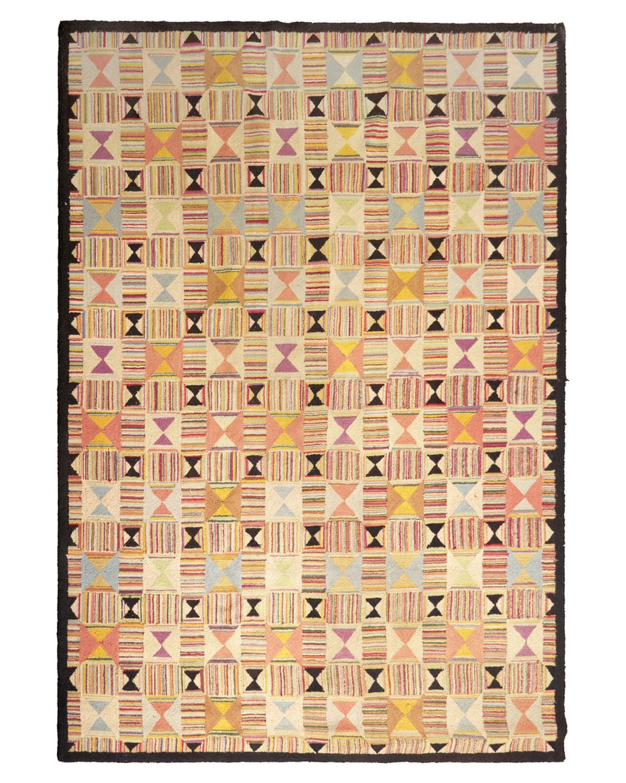 A "Bow-Tie" Hooked Rug (1 of 2)