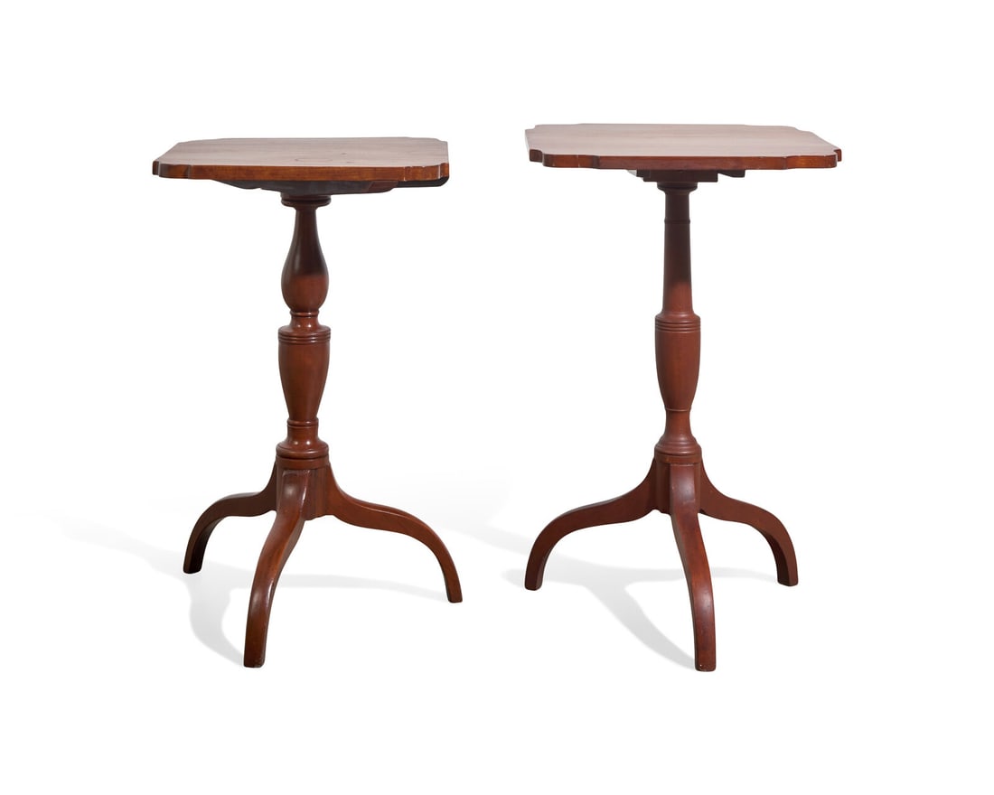 Two Federal Cherry Candlestands (1 of 3)