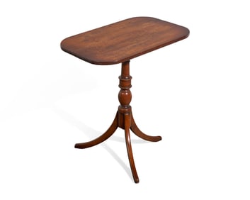 A Federal Tiger Maple Candlestand